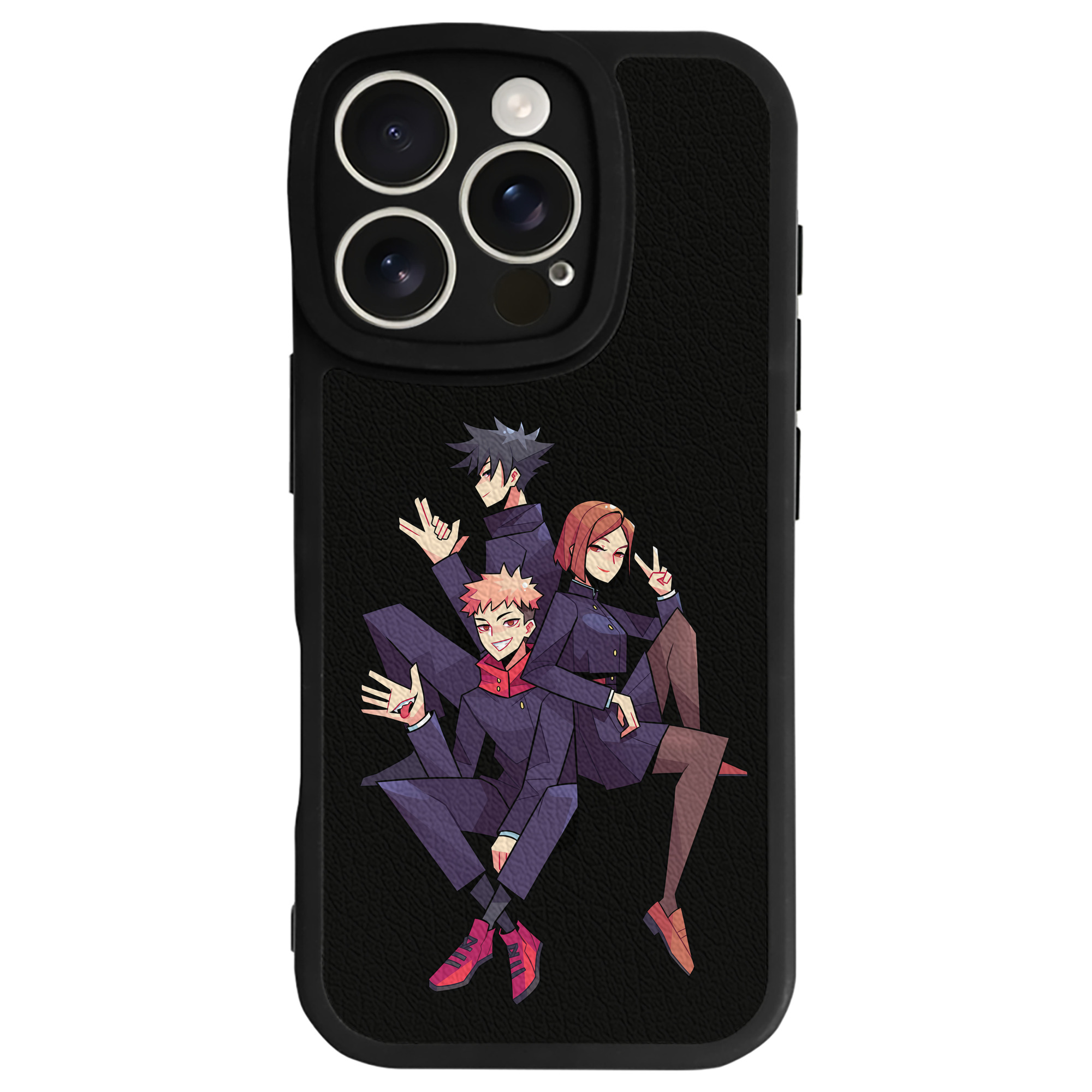 （画像用） 呪術廻戦 Jujutsu Kaisen 【iPhone 16シリーズ対応】シリコンスマホケース（レザー調） 材質：シリコン
